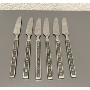 6 Vtg Mid-Century Modern Stanley Roberts "Matador" Stainless Steel Flatware